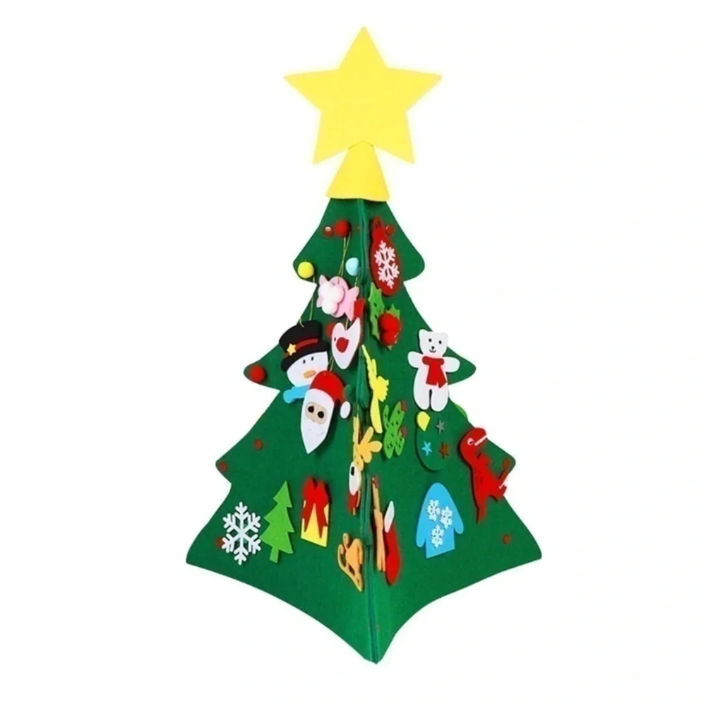 Felt Christmas Tray Kids Baby Decoration Toy Star Ornaments